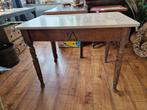 table en bois ancien+marbre bl 75/1m/64 €95 AFGEPRIJSD!!!!, Antiquités & Art, Antiquités | Meubles | Tables, Enlèvement