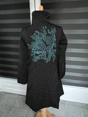 Zwart dames jas / mantel DESIGUAL maat 40 blauw achter