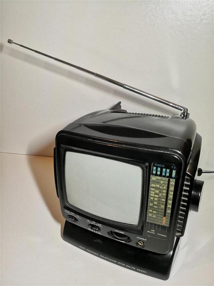 Vintage Combi TV draagbare radio uit de jaren 90, Antiek en Kunst, Antiek | Tv's en Audio, Ophalen of Verzenden