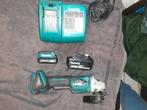 Accu 18v makita slijpschijf 125 met batterij en oplader, Doe-het-zelf en Bouw, Ophalen, Zo goed als nieuw