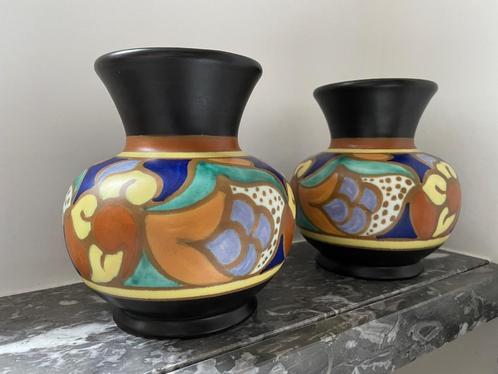 Set Planteel vaasjes Ola Huizen Holland jaren 30, Antiek en Kunst, Antiek | Keramiek en Aardewerk, Ophalen