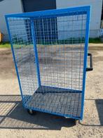 GROTE LINNENKAR MET 2 VASTE EN 2 ZWENKWIELEN, Doe-het-zelf en Bouw, Ophalen of Verzenden, Zo goed als nieuw