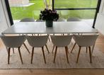 Eettafel MDF Italia Tense & 8 stoelen HAY, Huis en Inrichting, 200 cm of meer, Kunststof, Gebruikt, Rechthoekig