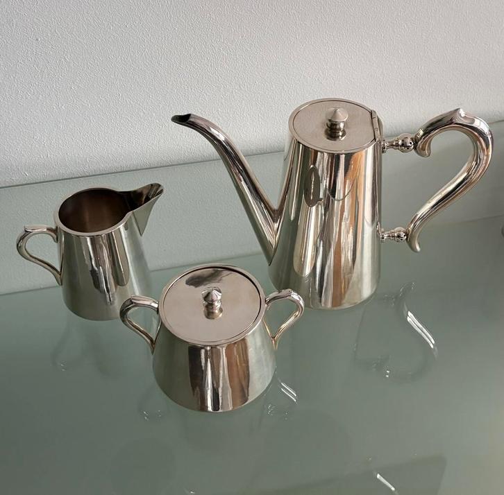 Set van 7 stuks vintage zilverwerk en 1 kristallen schaal, Diversen, Overige Diversen, Gebruikt, Ophalen