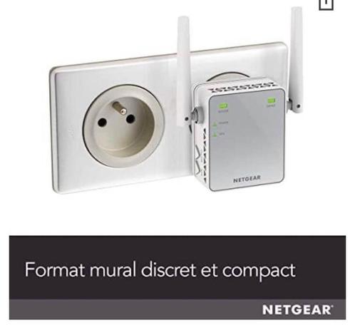 ② NETGEAR Répéteur WiFi (EX3700), Amplificateur WiFi AC750, Wi