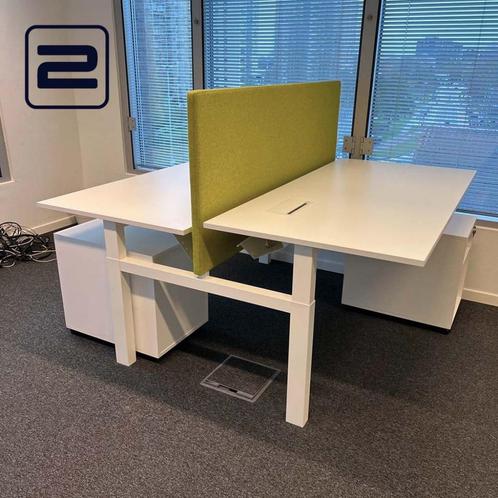 OSMOZ Feelgood Dubbele Workbench, Huis en Inrichting, Bureaus, Zo goed als nieuw, Bureau, In hoogte verstelbaar, Ophalen