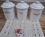 Engelse vintage voorraadpotten, Coffee, Tea, Sugar, Ophalen of Verzenden