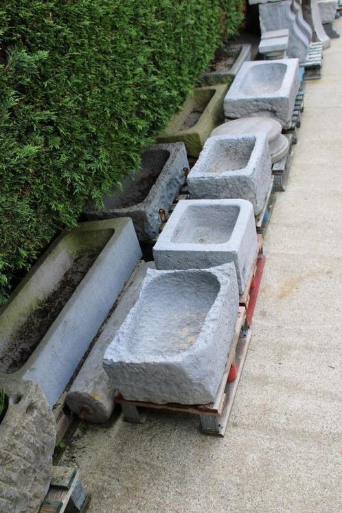 dienblad of trog in blauwe steen, plantenbak, goede keuze!!, Tuin en Terras, Bloembakken en Plantenbakken, Gebruikt, Steen, Binnen