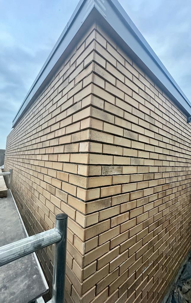 25M2 Feldhaus keramische Steenstrips Geel/Terracotta kleur, Doe-het-zelf en Bouw, Metselstenen, Nieuw, Overige typen, Ophalen