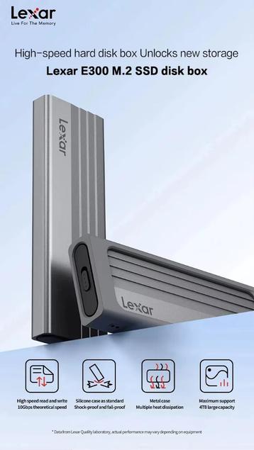 SSD externe : SSD M.2 Lexar LNQ790 de 1 To + Lexar E300, Neuf, Enlèvement ou Envoi, SSD, Externe