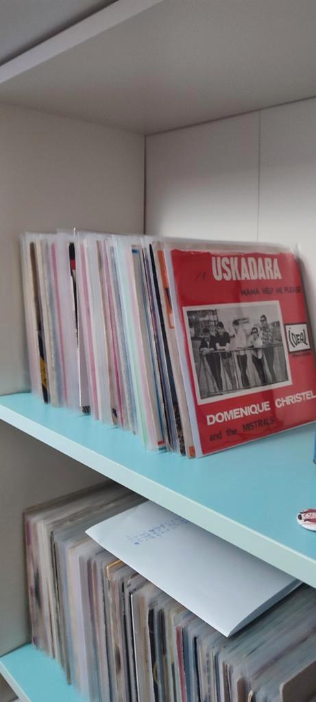 Lot singles 1100 stuks met koffers, Cd's en Dvd's, Vinyl Singles, Pop, Ophalen