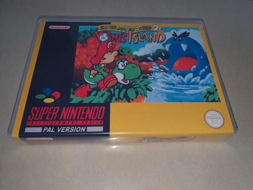 Yoshi's Island Super Mario World 2 SNES Game Case, Games en Spelcomputers, Games | Nintendo Super NES, Zo goed als nieuw, Verzenden