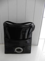 Beau sac à main verni noir, vintage, Enlèvement ou Envoi, Comme neuf, Noir, Sac à main