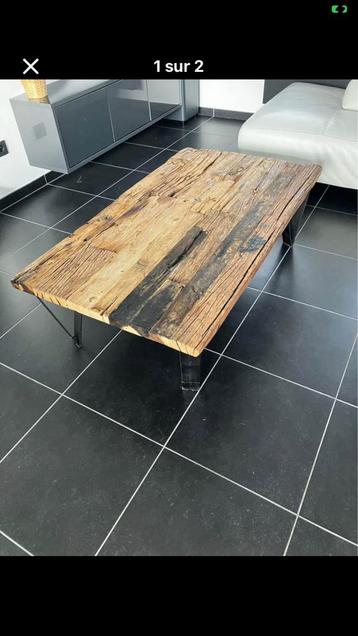 Table basse bois brut beschikbaar voor biedingen