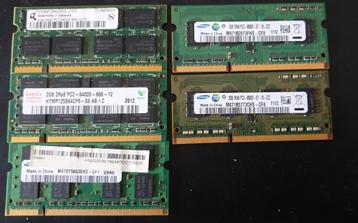 Cartes mémoires laptop, Informatique & Logiciels, Enlèvement ou Envoi, Utilisé, DDR2, Laptop