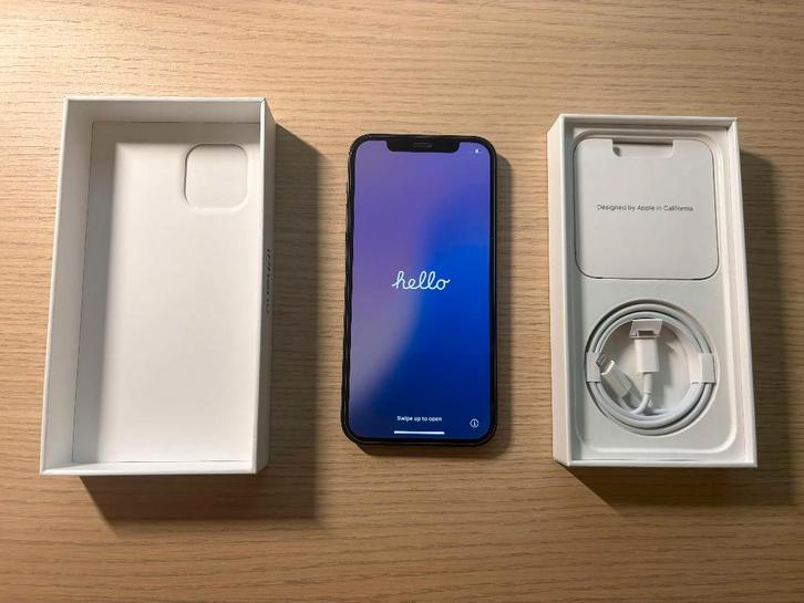 Iphone 12 - Zwart - 64GB, Telecommunicatie, Mobiele telefoons | Apple iPhone, Zo goed als nieuw, 64 GB, Zonder abonnement, iPhone 12