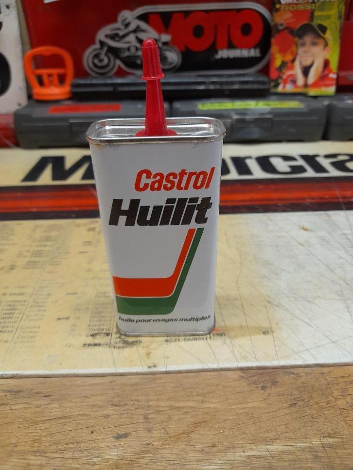 Oude volle oliekan Castrol Huilit, Verzamelen, Merken en Reclamevoorwerpen, Gebruikt, Overige typen, Verzenden