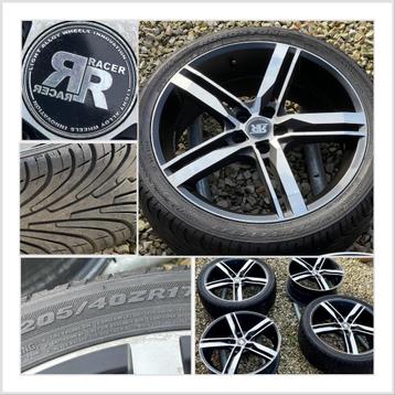 Racer Wheels velgen van geborsteld aluminium en matzwarte ve beschikbaar voor biedingen