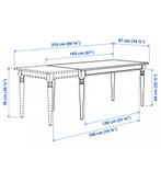 Landelijke uitschuifbare witte eettafel, Huis en Inrichting, Ophalen, Zo goed als nieuw