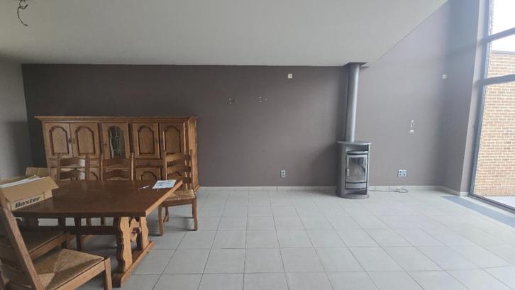 Eethoek van massief eikenhout, Huis en Inrichting, Complete eetkamers, Zo goed als nieuw, 6 tot 8 stoelen, Ophalen