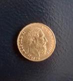 20 fr Leopold 2 1878 900/1000 goud, Postzegels en Munten, Ophalen of Verzenden, Goud