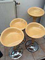 4 bar stoelen hoogte instelbaar, Huis en Inrichting, Barkrukken, Ophalen, In hoogte verstelbaar, Zo goed als nieuw, 90 cm of meer