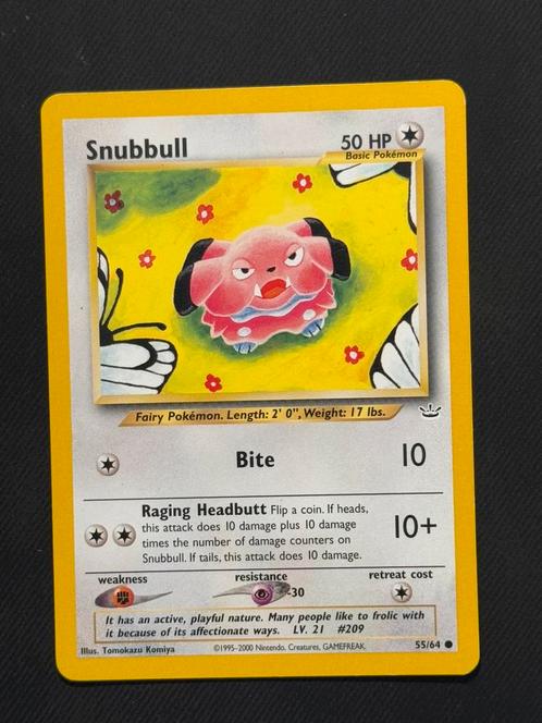 Snubbull #55 (Neo Revelation), Hobby en Vrije tijd, Verzamelkaartspellen | Pokémon, Gebruikt, Losse kaart, Ophalen