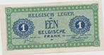 Belgisch Leger 1  Frank  Belgie 1946, Los biljet, Ophalen of Verzenden