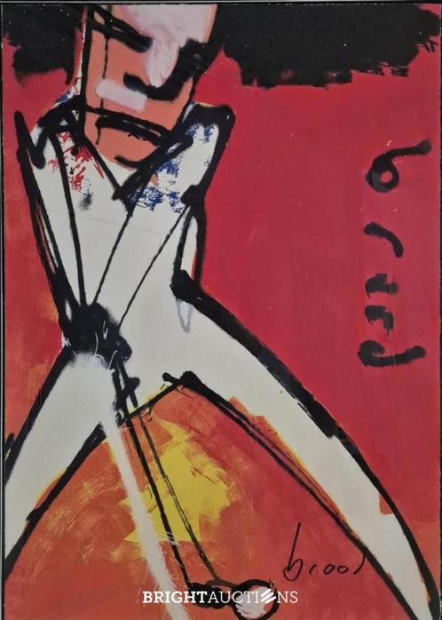 Golfer - Herman Brood, Antiek en Kunst, Kunst | Schilderijen | Abstract, Ophalen