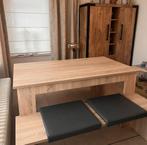 Tafel met 2 zitbanken, Huis en Inrichting, Tafels | Eettafels, Ophalen