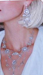 elegante, geklede... halsketting + oorbellen, Nieuw, Ophalen of Verzenden, Zilver