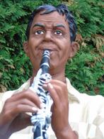 oud beeld zwarte muzikant jazzklarinet..., Antiek en Kunst, Ophalen