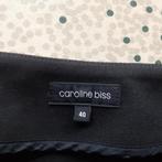 CAROLINE BISS Gitzwarte uitgeschuinde rok Maat 40 Prijs: € 6, Taille 38/40 (M), Enlèvement ou Envoi, Au-dessus du genou, Comme neuf