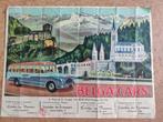 Vintage poster Belga-Cars Lourdes excursies uit 1920, Ophalen of Verzenden