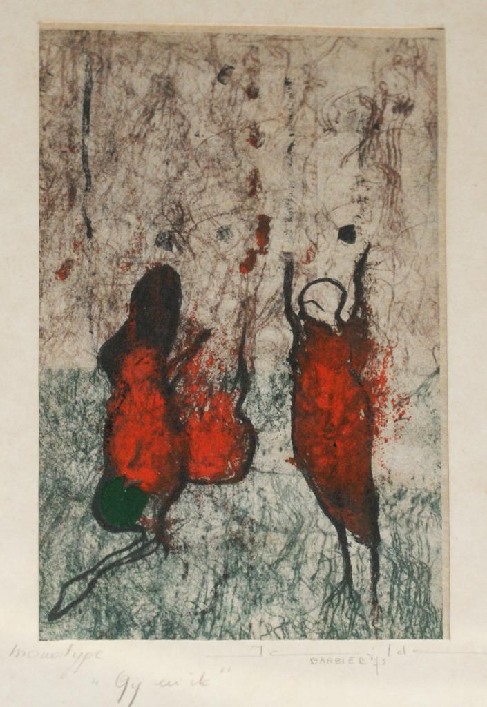 Hilde Barbier (1956): Gij en ik (27 x 40 cm), Antiek en Kunst, Kunst | Schilderijen | Klassiek, Ophalen of Verzenden