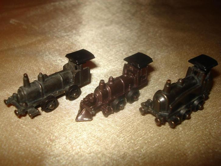 KINDER Lot de 3 Anciennes Locomotives en Métal 1978, Verzamelen, Verrassingseieren, Zo goed als nieuw, Overige typen, Ophalen of Verzenden