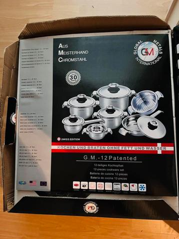 Potten en pannenset 12 delig - nieuw beschikbaar voor biedingen