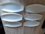 Witte borden 35,5 cm 15,5 cm Vieja Valle merk, Ophalen, Gebruikt