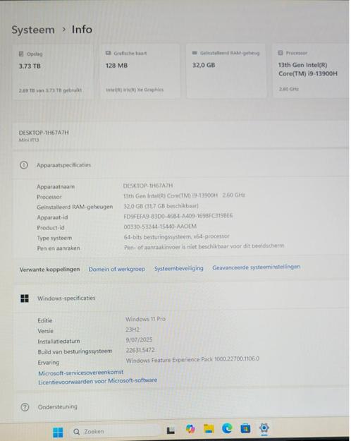 GEEKOM IT13, Computers en Software, Desktop Pc's, Zo goed als nieuw, 4 Ghz of meer, SSD, 32 GB, Ophalen