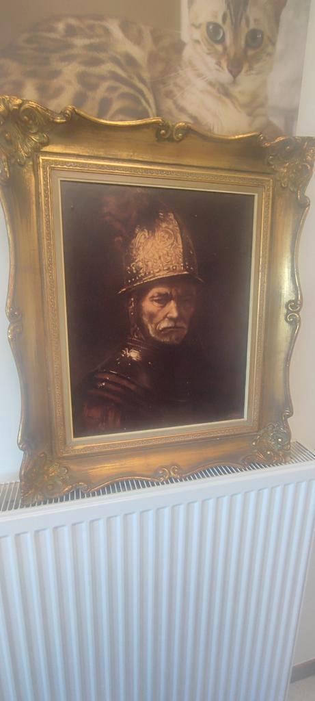 Schilderij de man met de gouden helm, Antiek en Kunst, Kunst | Schilderijen | Klassiek, Ophalen of Verzenden