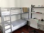 Ikea metalen stapelbed met matrassen, Huis en Inrichting, Slaapkamer | Stapelbedden en Hoogslapers, Ophalen, Gebruikt, 90 cm, 160 tot 180 cm