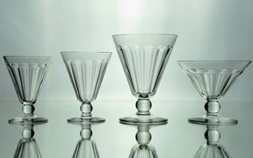 48 Val Saint Lambert Art-Deco kristallen glazen model Eurel  beschikbaar voor biedingen