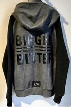 Sport jas Hoodie sweater, Fitness, Maat 48/50 (M), Zwart, Nieuw