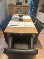 Set van 6 eetkamerstoelen op wieltjes, Huis en Inrichting, Complete inboedels, Ophalen