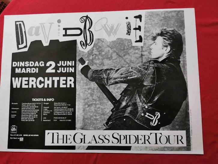 DAVID -BOWIE - ORIGINELE POSTER - 62/86 CM - WERCHTER, Verzamelen, Posters, Zo goed als nieuw, Muziek, Deurposter of groter, Rechthoekig Liggend