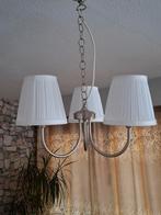 2  luster met 3  abat jour, Huis en Inrichting, Lampen | Kroonluchters, Ophalen, Zo goed als nieuw