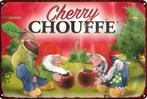 Metalen reclamebord Cherry Chouffe - retro vintage mancave, Verzamelen, Ophalen of Verzenden, Zo goed als nieuw, Reclamebord