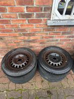 4 roues toles bon pneus 4x100 14p, Auto-onderdelen, Banden en Velgen, Ophalen, 14 inch, Gebruikt, Banden en Velgen