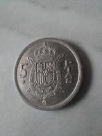 Spanje, 5 peseta's 1975 (79), Postzegels en Munten, Losse munt, Overige landen, Verzenden