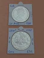 Gibraltar Zilveren Munten Set - 1991 & 1992 ONDER SPOTPRIJS, Verzenden, Overige landen, Setje, Zilver